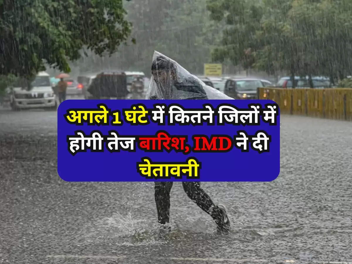 Haryana Weather News : जानें अगले 1 घंटे में कितने जिलों में होगी तेज बारिश, IMD ने दी चेतावनी 