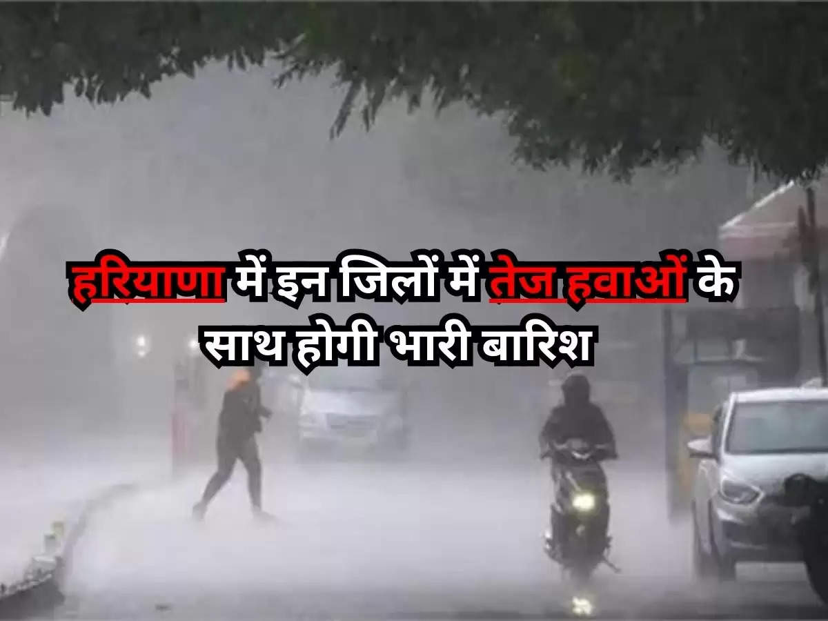 Haryana News : हरियाणा में इन जिलों में तेज हवाओं के साथ होगी भारी बारिश, IMD ने दी जानकारी 